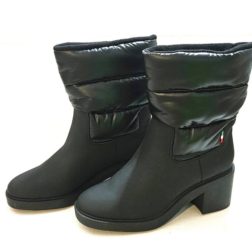 Franco Sarto snow boots size 8, black, rubber sole